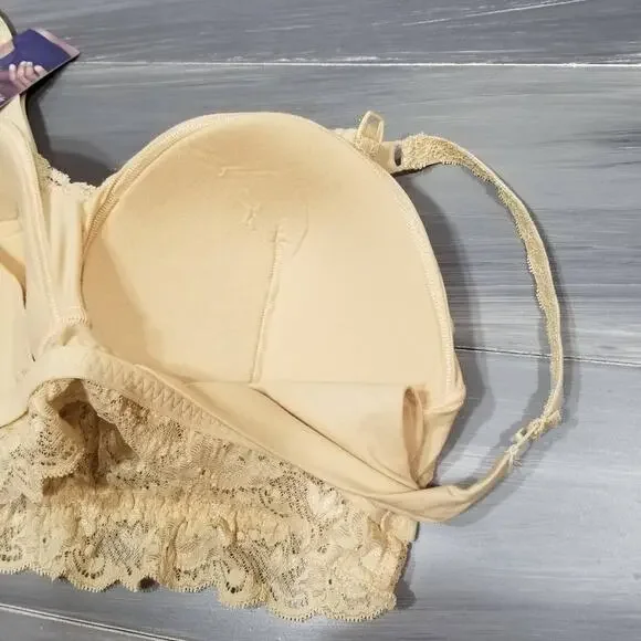 Cosabella Never Say Never Mommie Nursing Bra Maternity Blush Lace Large - Picture 7 of 12